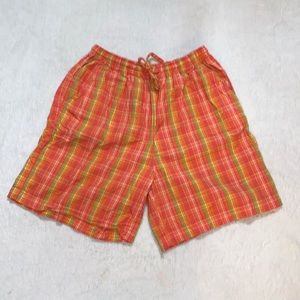 Erika orange plaid shorts (M)
